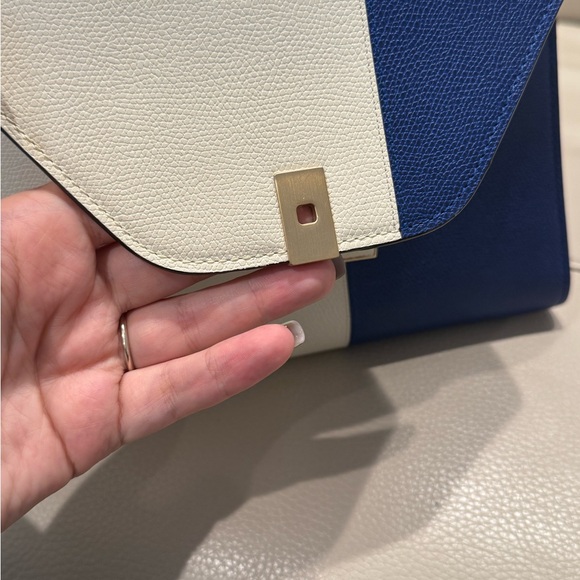 Valextra Iside Top Handle Bag – Two-Tone Ivory & Royal Blue - Picture 4 of 11